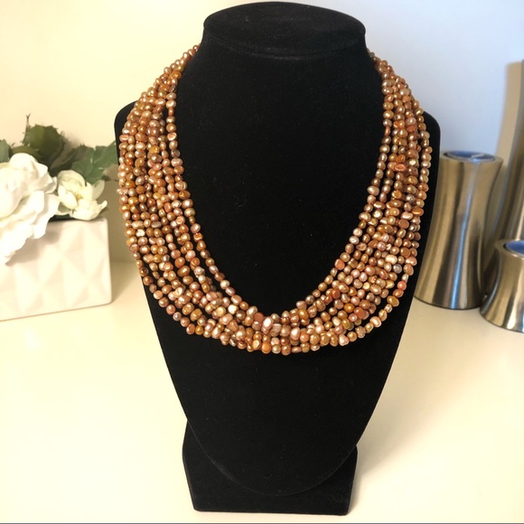 Silpada Freshwater Pearl 8 Strand Necklace - Picture 1 of 4